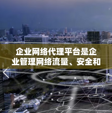 企业网络代理平台是企业管理网络流量、安全和性能的关键工具，提供多种功能来优化网络性能和安全。以下是对企业网络代理平台的详细分析和总结